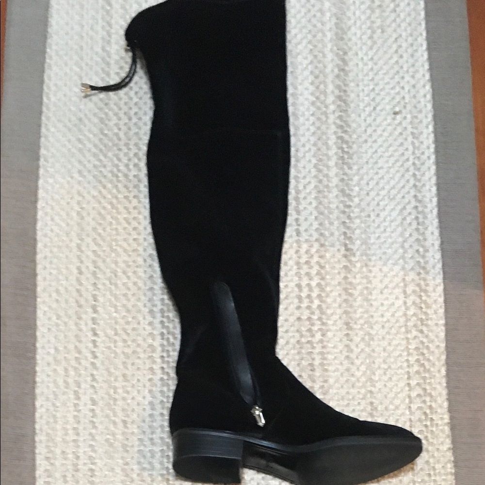 Sam Edelman Patricia thigh high velvet black boots
